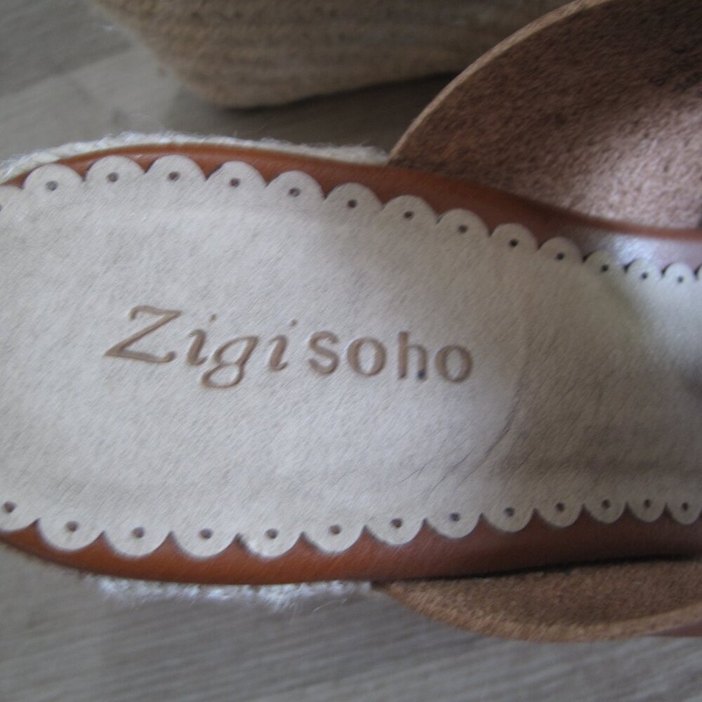 ZIGI SOHO Cognac Espadrille Wedge Sandals - Picture 7 of 10